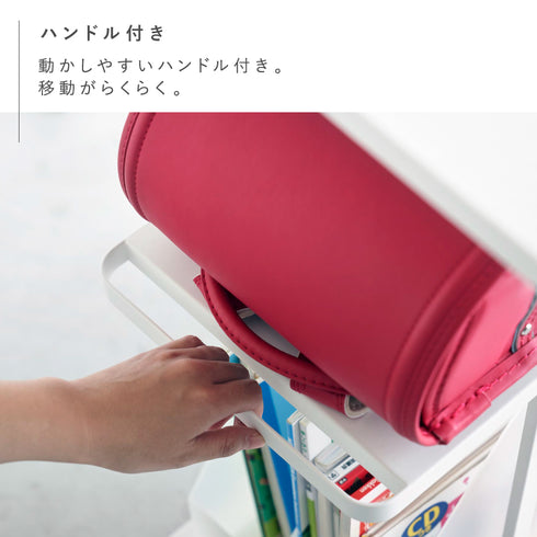 ランドセル収納ラック キャスター付き 2段 タワー.|s4